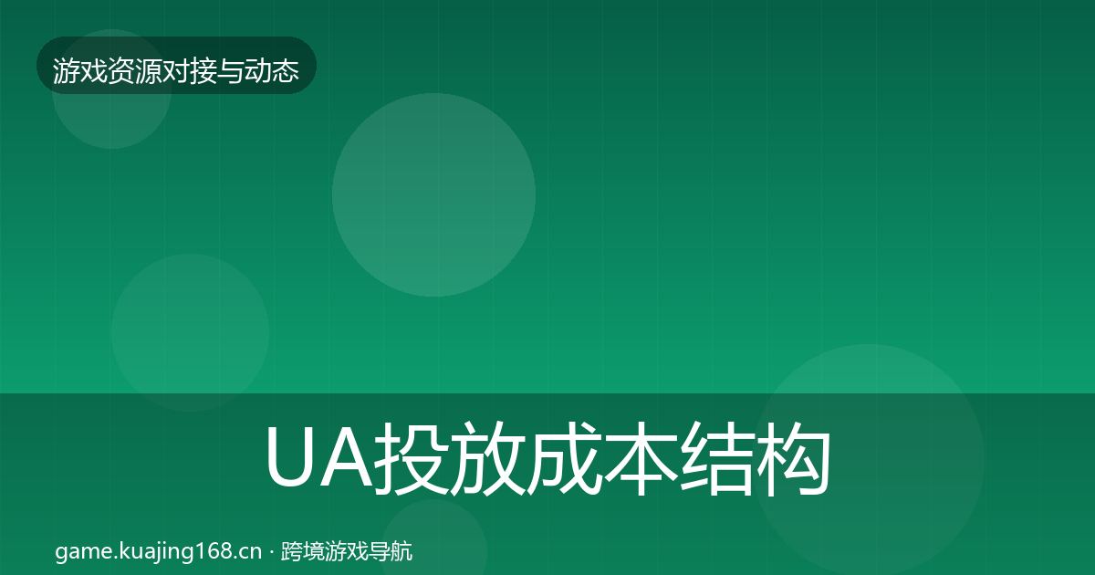 UA投放成本结构分析入门到进阶·第1349篇