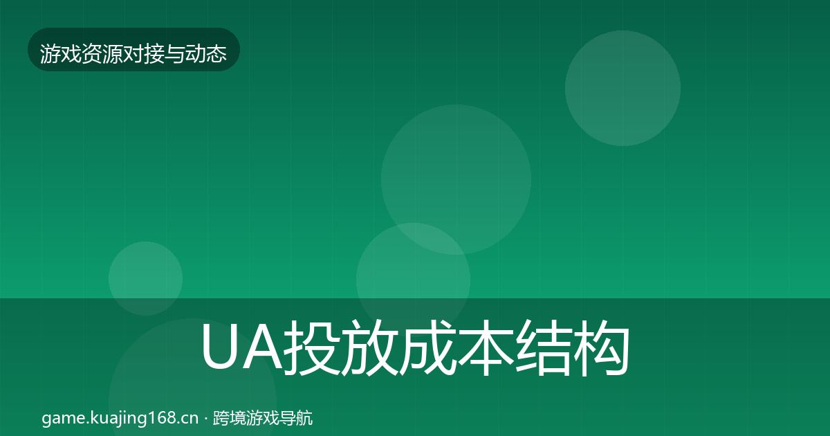 UA投放成本结构分析入门到进阶·第1389篇