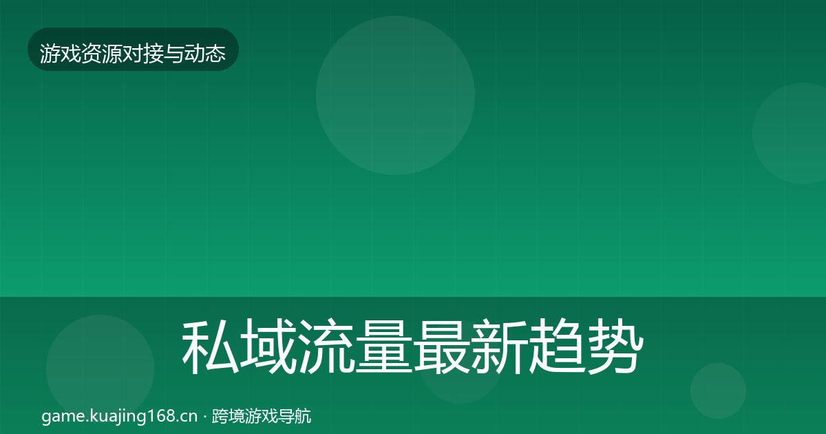私域流量最新趋势要点梳理·第1400篇