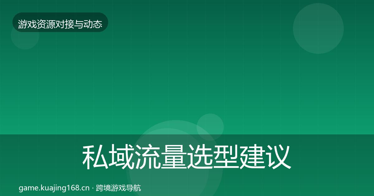 私域流量选型建议要点梳理·第1420篇