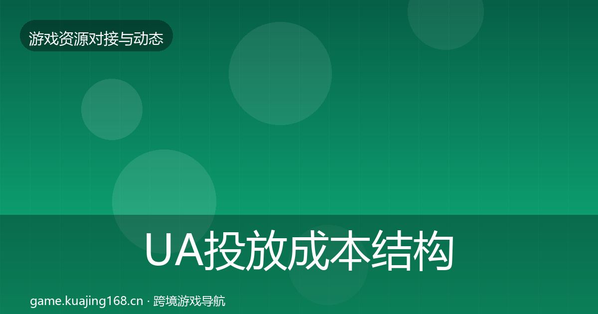 UA投放成本结构分析入门到进阶·第1429篇