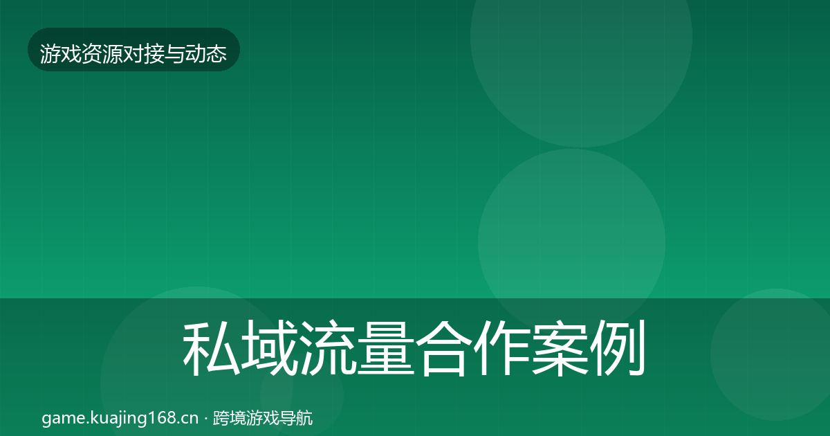 私域流量合作案例要点梳理·第1435篇
