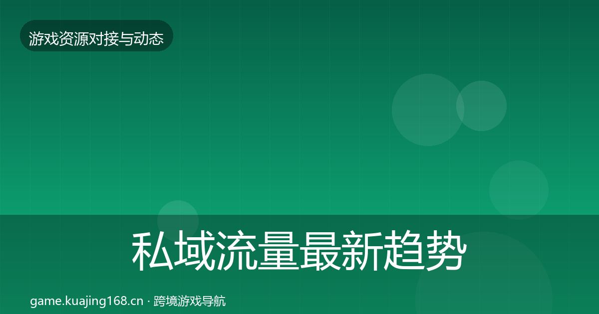 私域流量最新趋势要点梳理·第1440篇