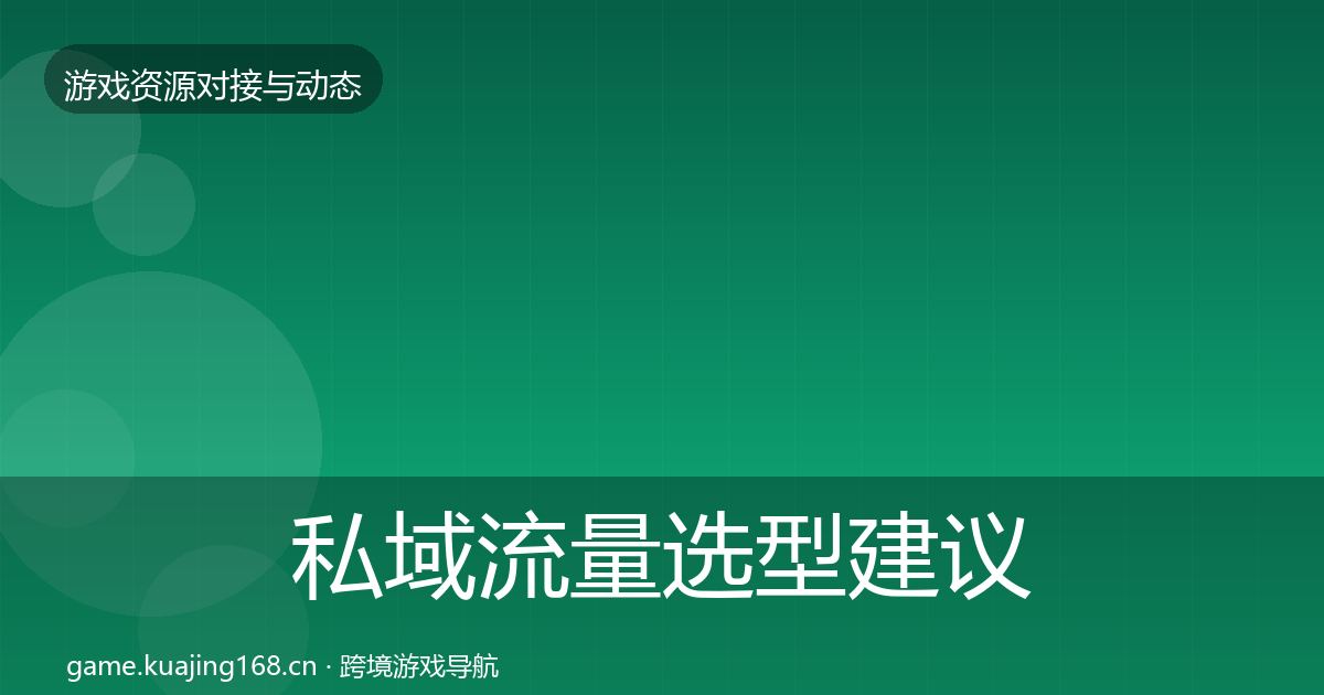 私域流量选型建议要点梳理·第1460篇