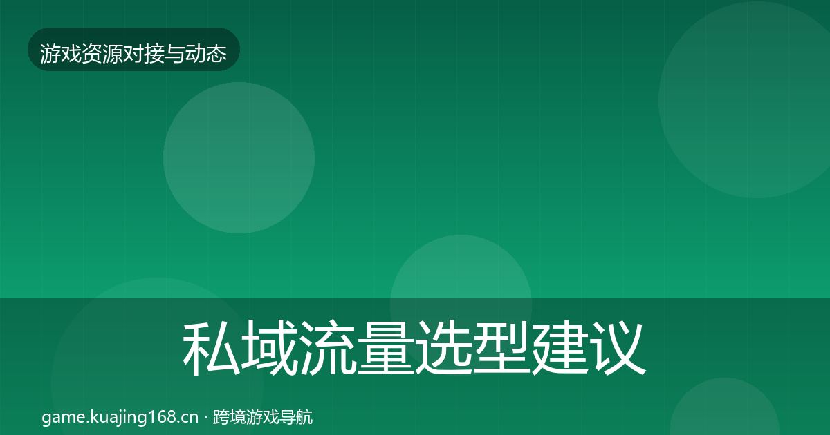 私域流量选型建议要点梳理·第1500篇