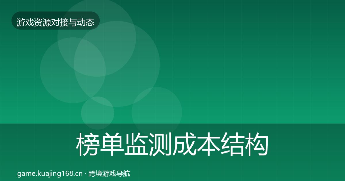 榜单监测成本结构分析实践指南·第1510篇