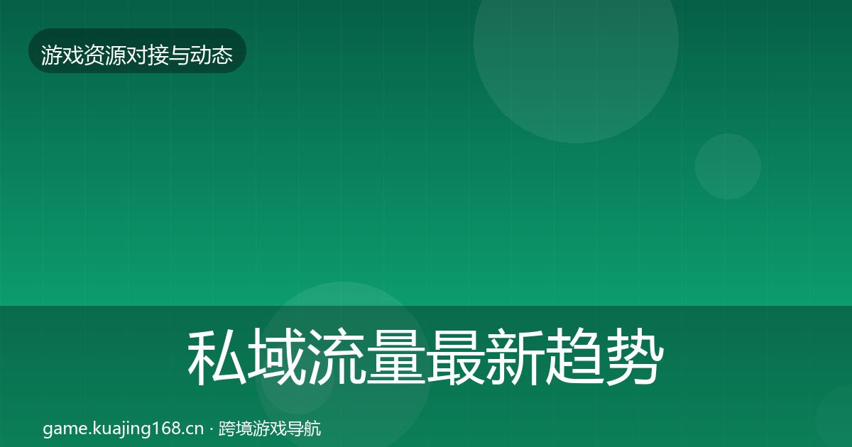 私域流量最新趋势要点梳理·第1520篇