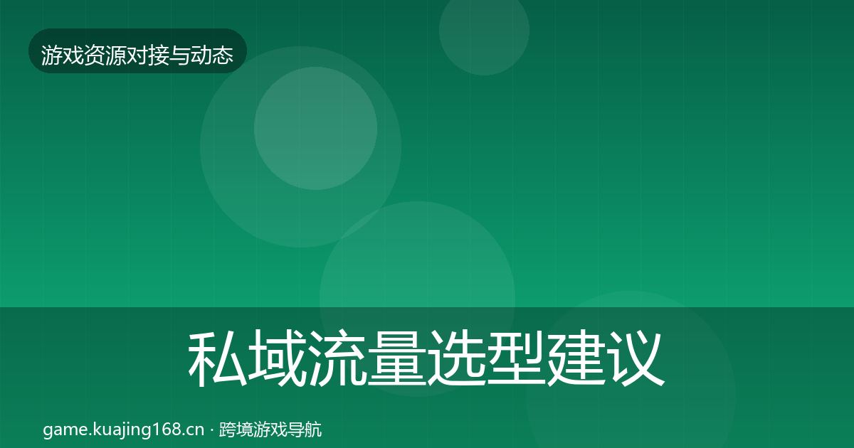 私域流量选型建议要点梳理·第1540篇