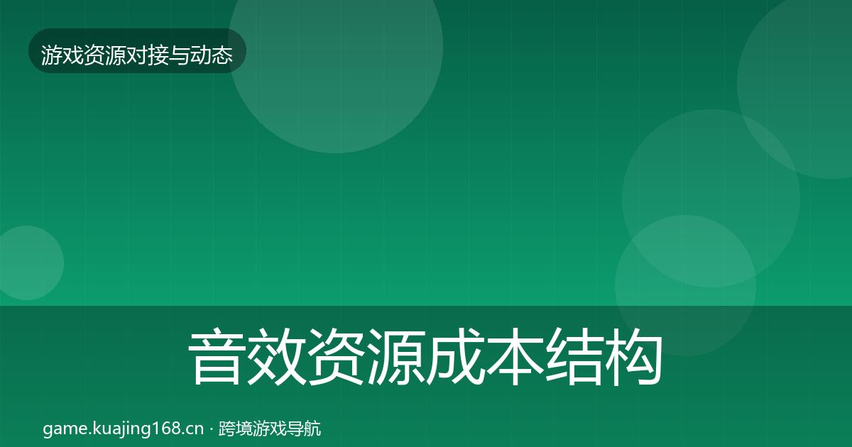 音效资源成本结构分析要点梳理·第1587篇