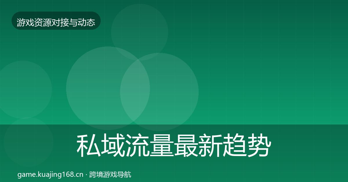 私域流量最新趋势要点梳理·第1600篇