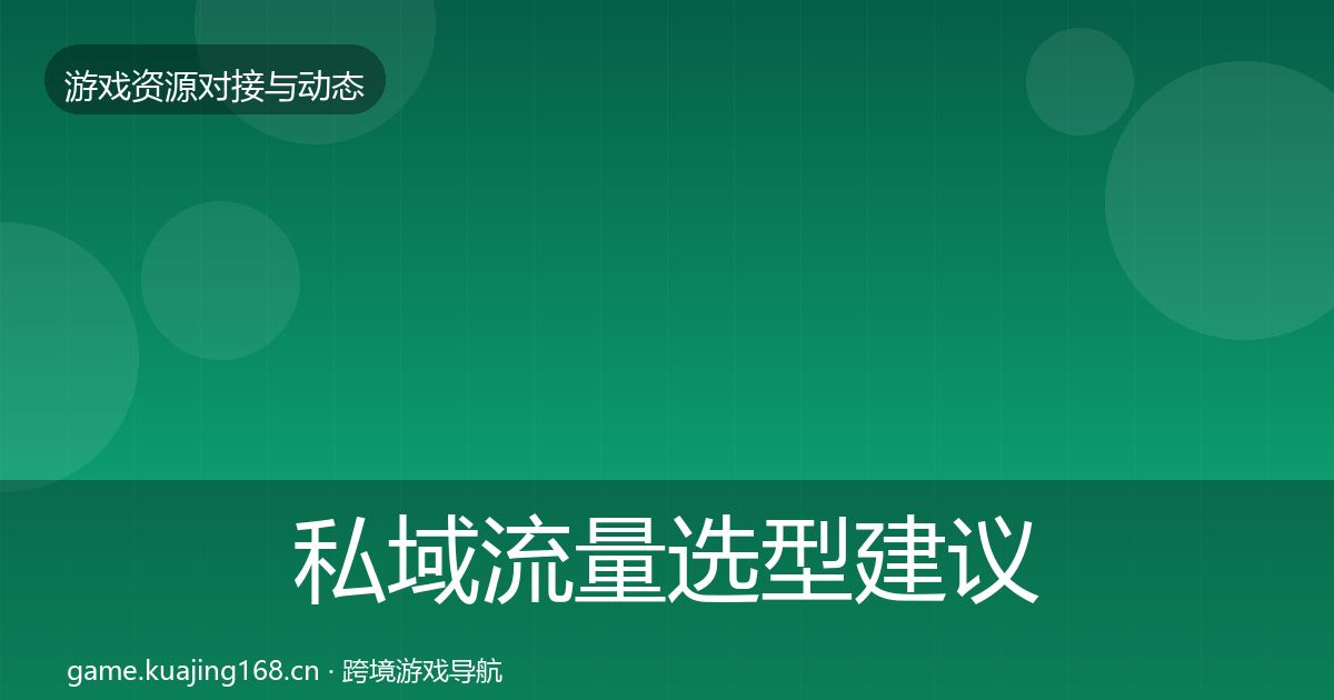 私域流量选型建议要点梳理·第1620篇