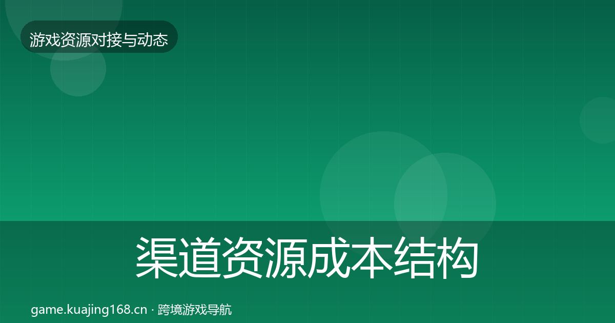 渠道资源成本结构分析实践指南·第1626篇