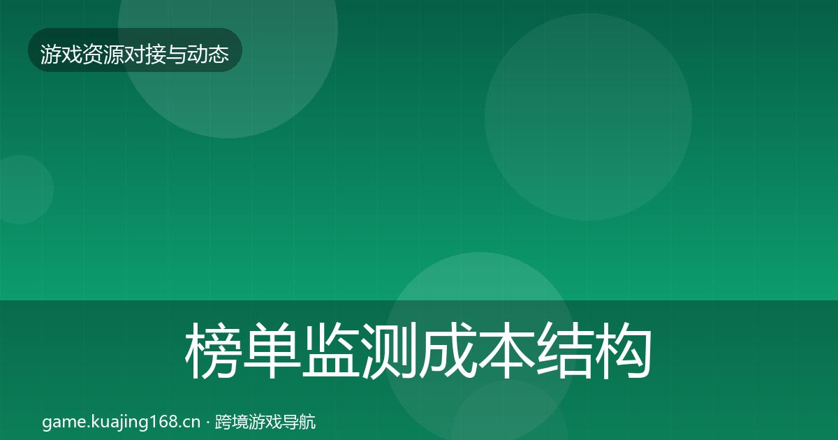 榜单监测成本结构分析实践指南·第1630篇