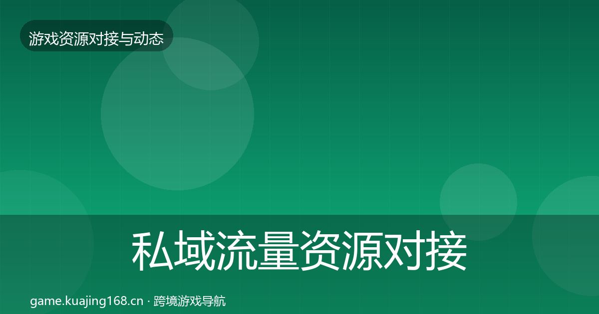 私域流量资源对接指南要点梳理·第1645篇