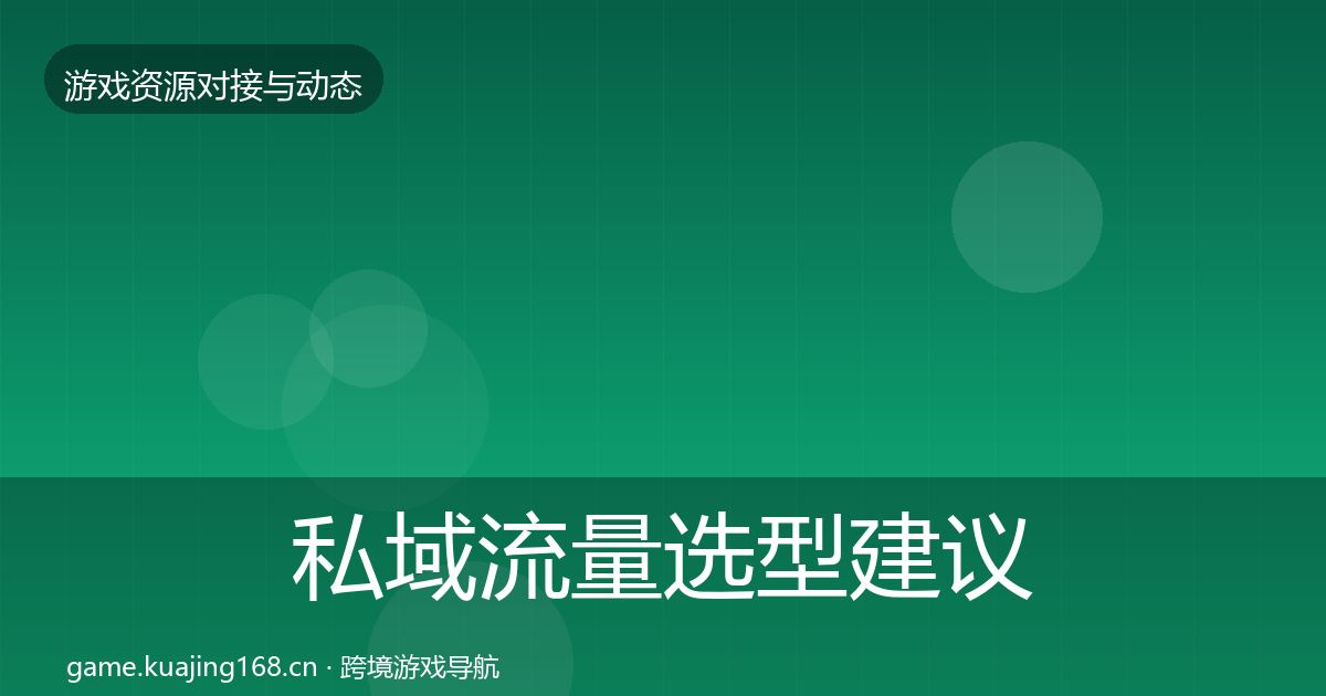 私域流量选型建议要点梳理·第1660篇