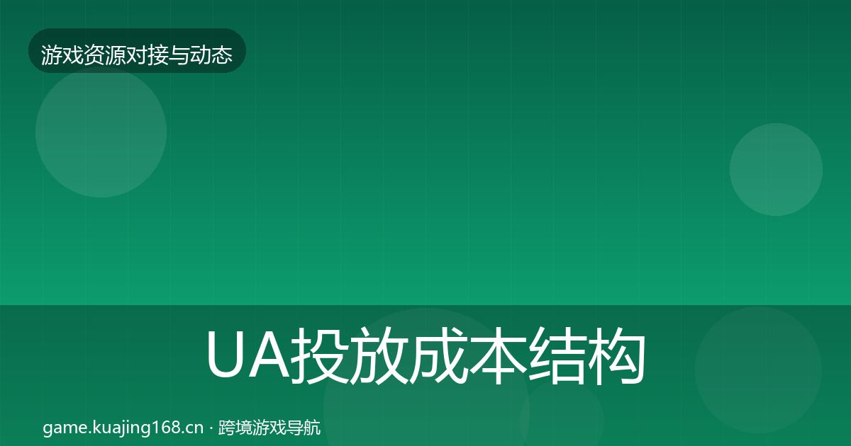 UA投放成本结构分析入门到进阶·第1669篇