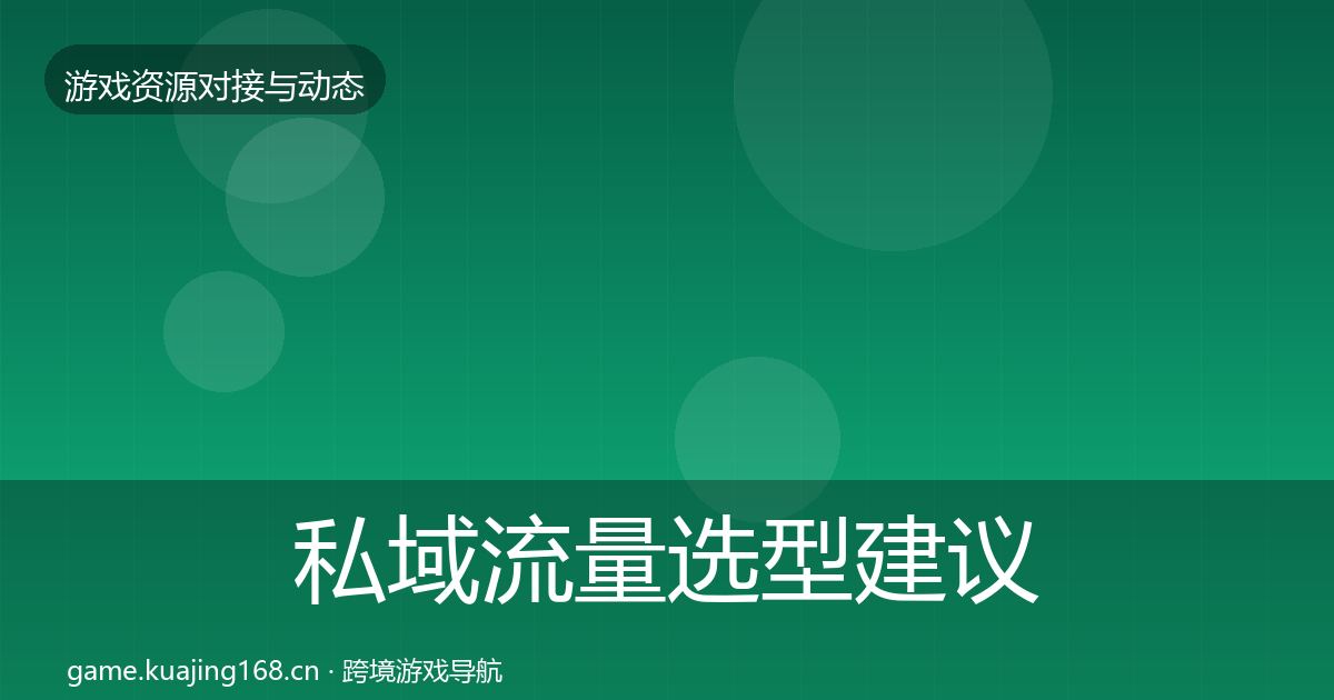 私域流量选型建议要点梳理·第1700篇