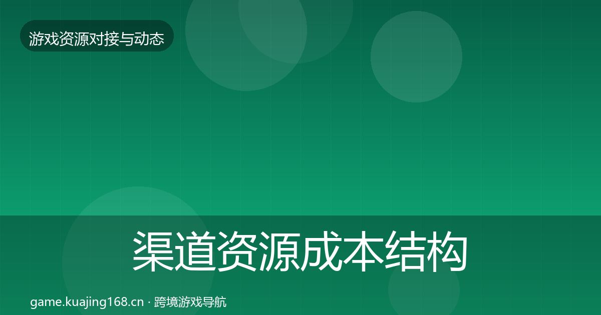 渠道资源成本结构分析实践指南·第1706篇