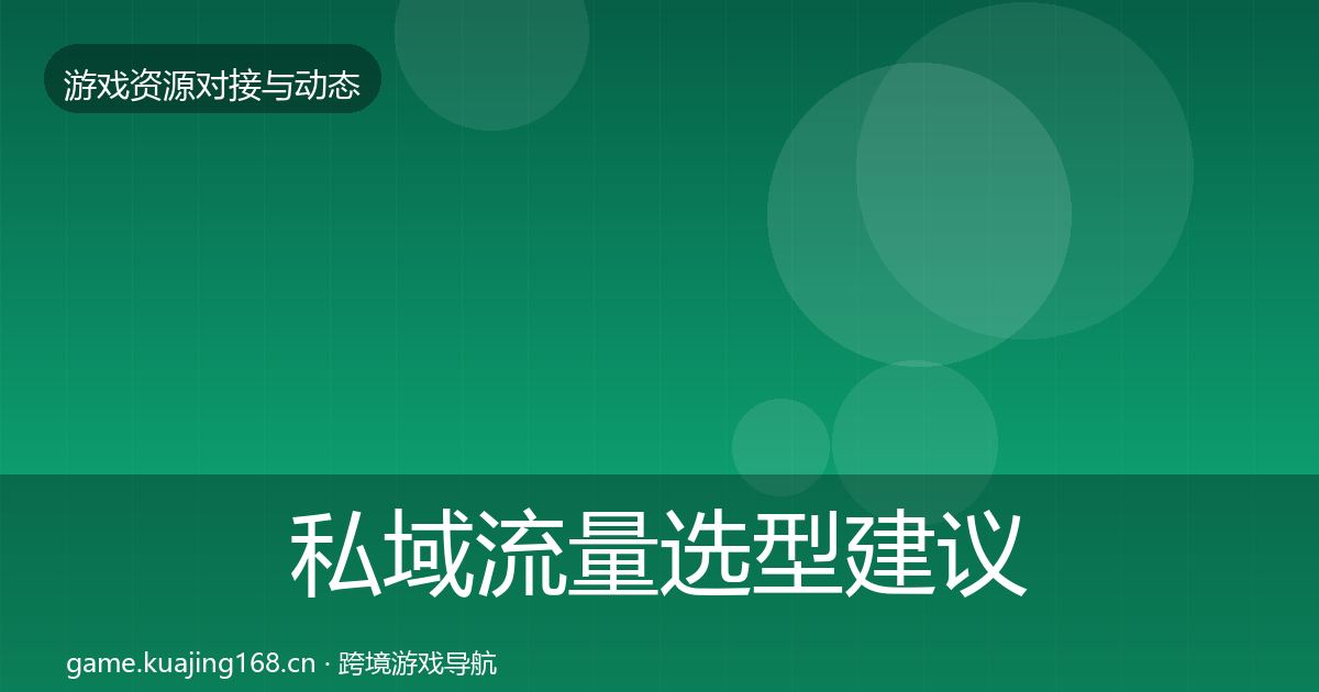 私域流量选型建议要点梳理·第1740篇