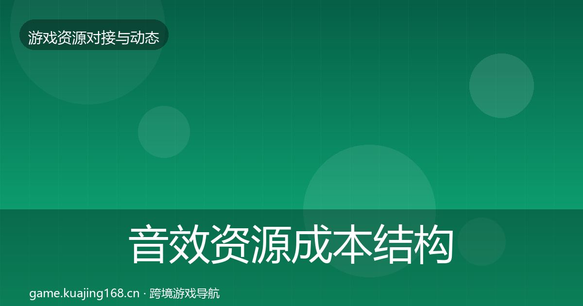 音效资源成本结构分析要点梳理·第1787篇