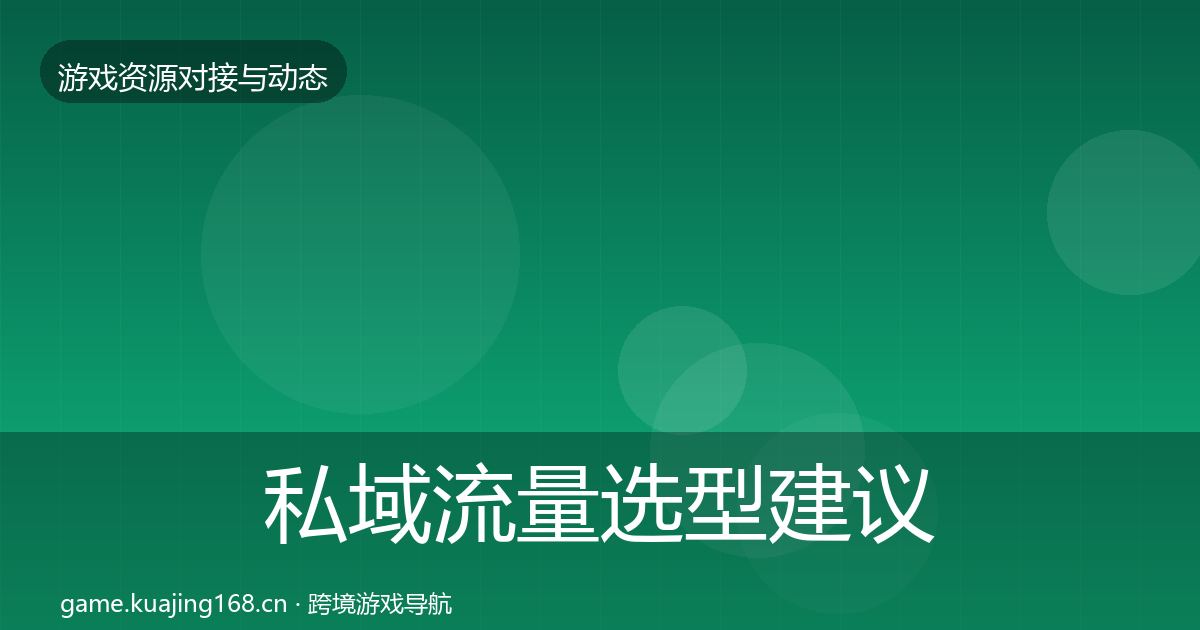 私域流量选型建议要点梳理·第1820篇
