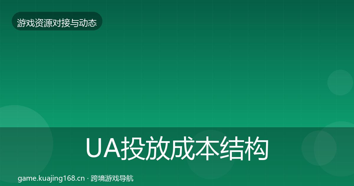 UA投放成本结构分析入门到进阶·第1829篇