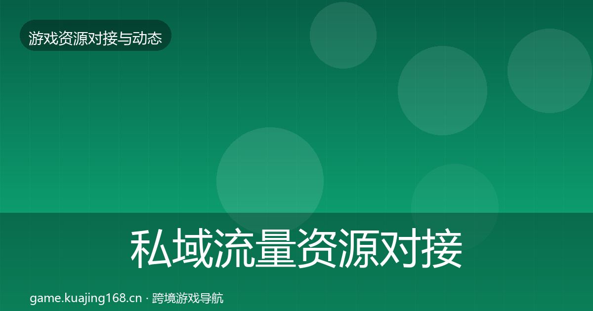 私域流量资源对接指南要点梳理·第1845篇