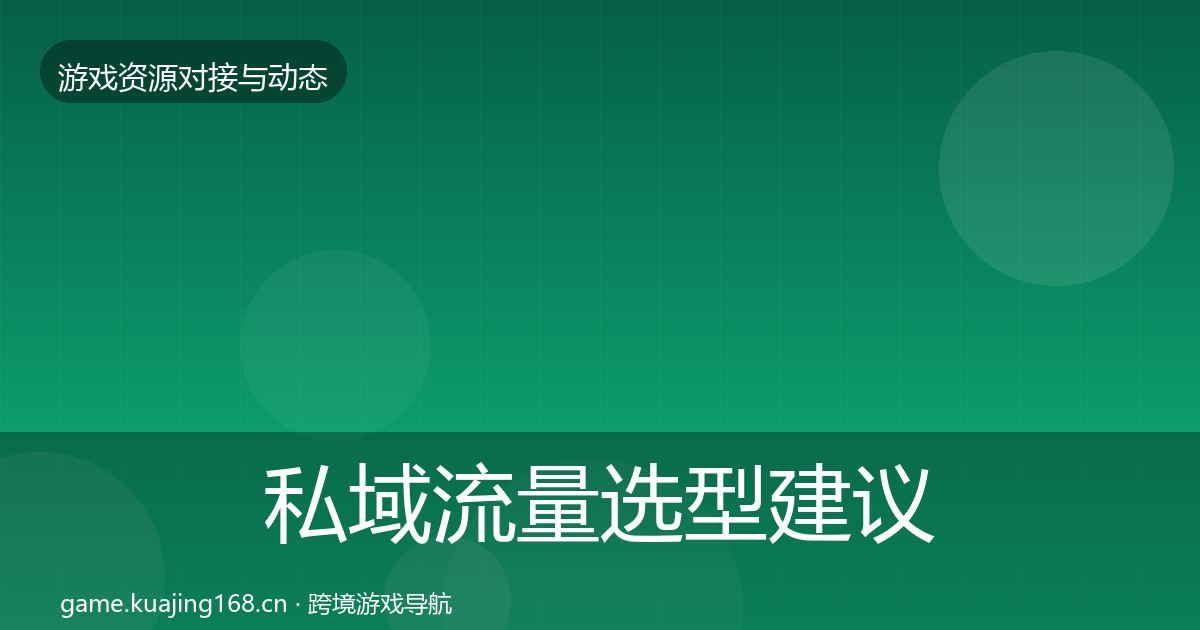 私域流量选型建议要点梳理·第1860篇