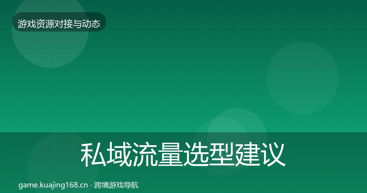 私域流量选型建议要点梳理·第1900篇