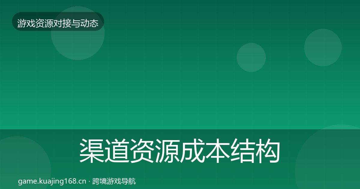 渠道资源成本结构分析实践指南·第1906篇