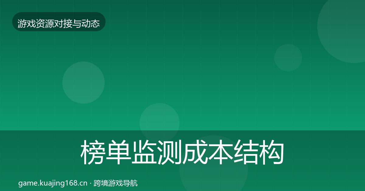榜单监测成本结构分析实践指南·第1910篇