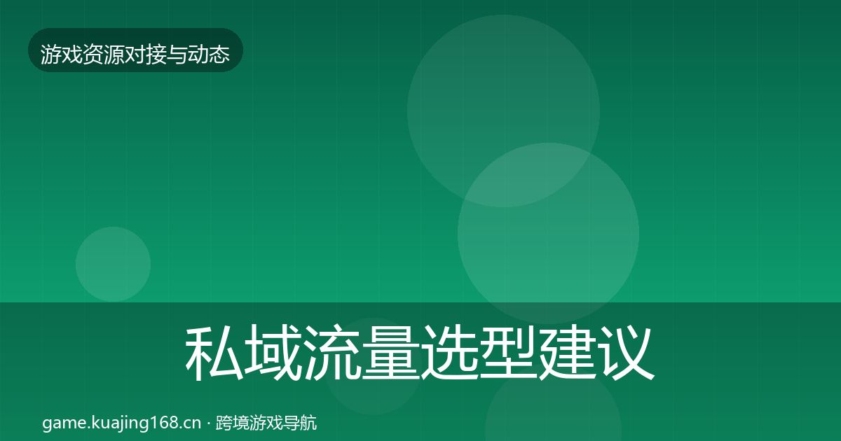 私域流量选型建议要点梳理·第1940篇