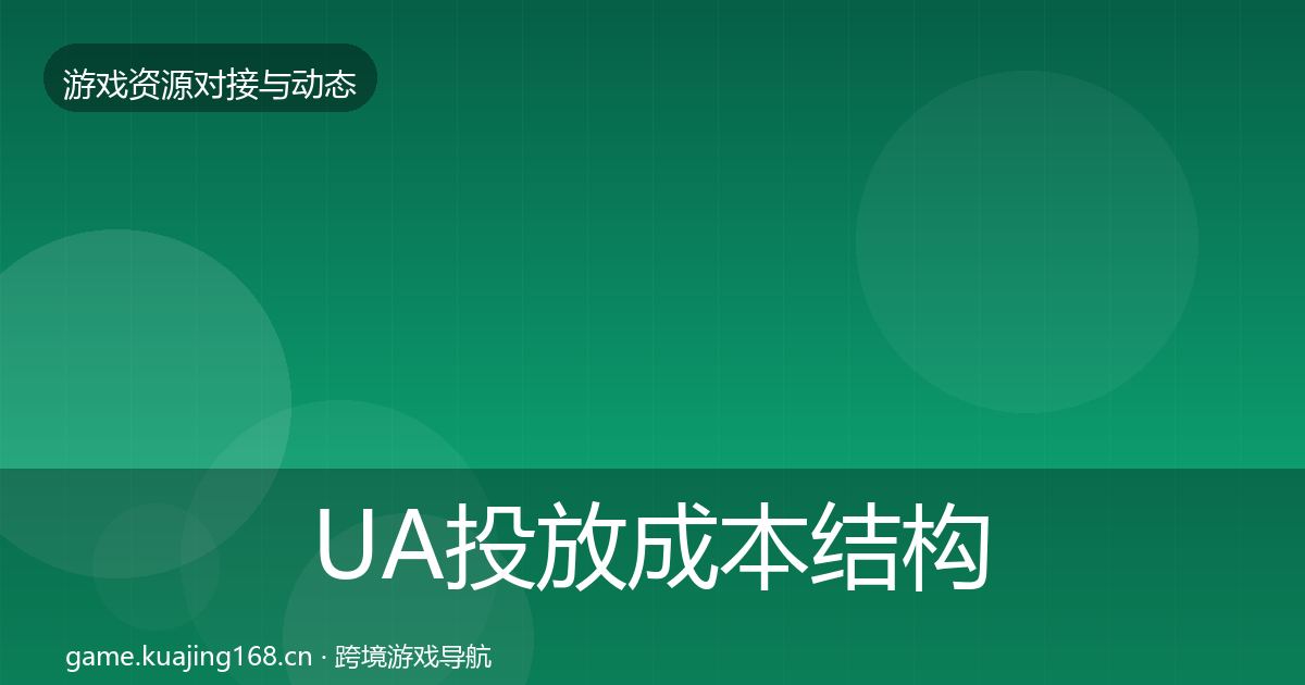 UA投放成本结构分析入门到进阶·第1949篇