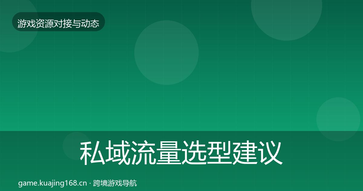 私域流量选型建议要点梳理·第1980篇