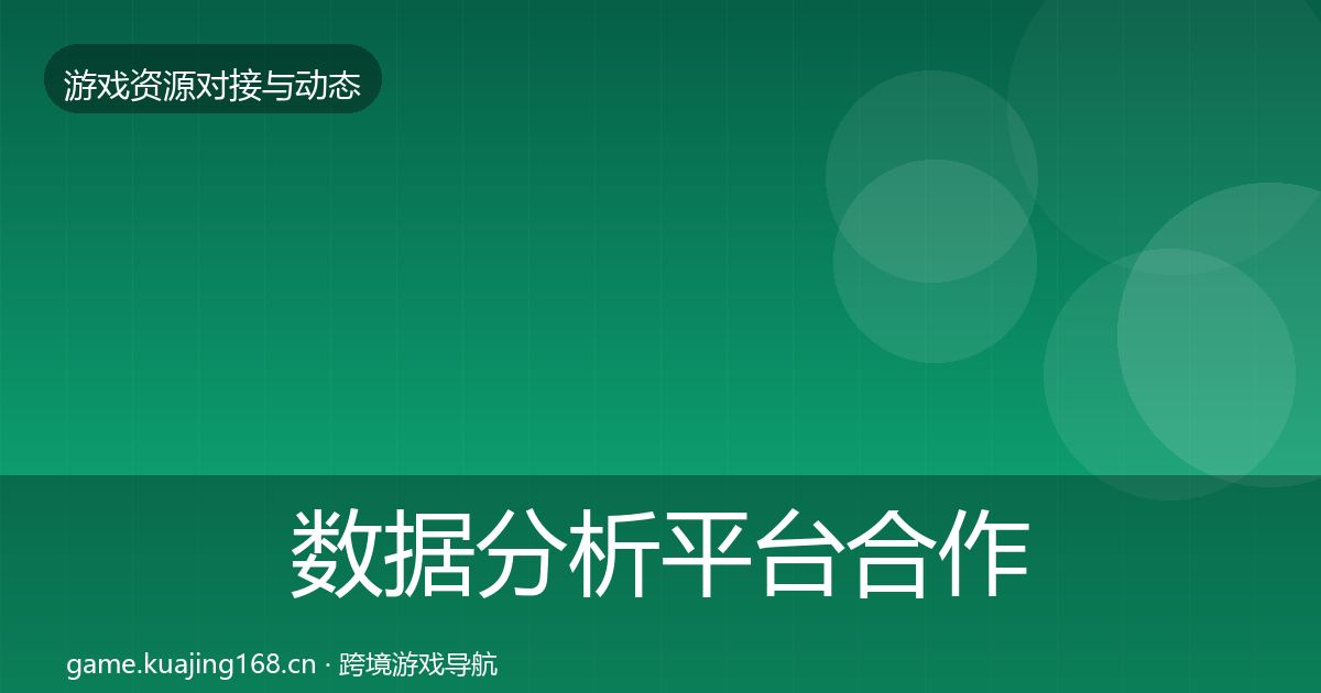 数据分析平台合作动态追踪实践指南·第2013篇