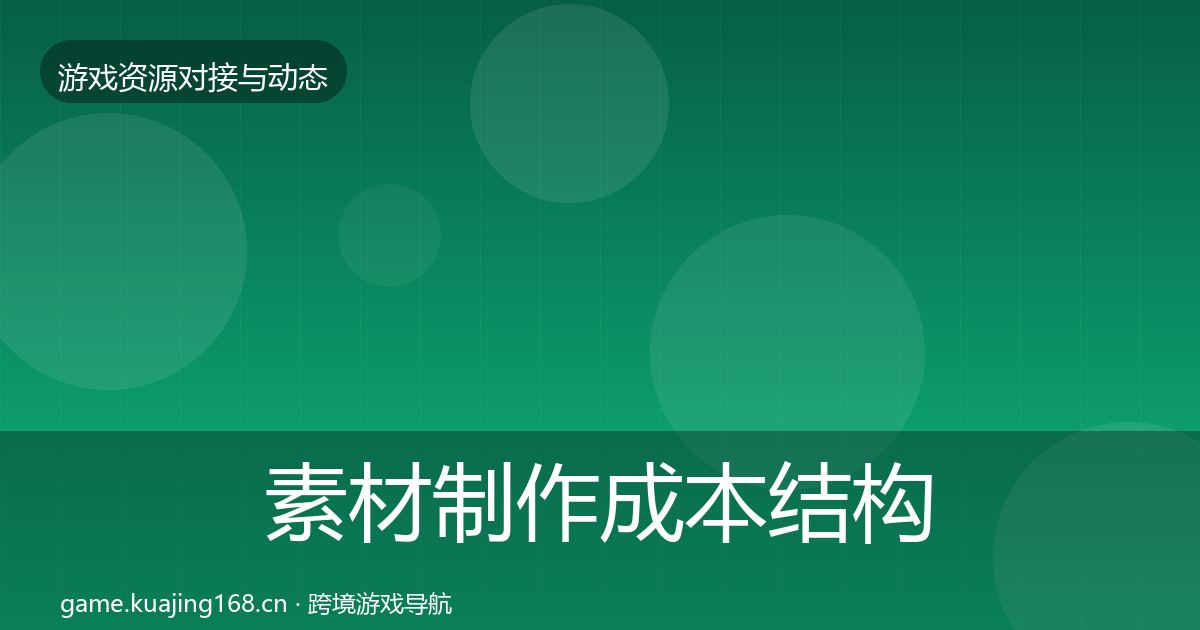 素材制作成本结构分析全攻略·第2030篇