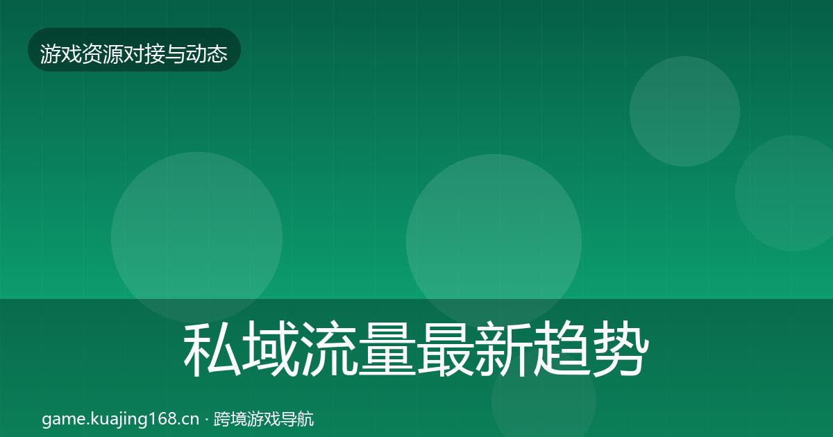 私域流量最新趋势要点梳理·第2040篇