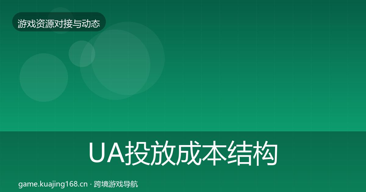 UA投放成本结构分析入门到进阶·第2069篇