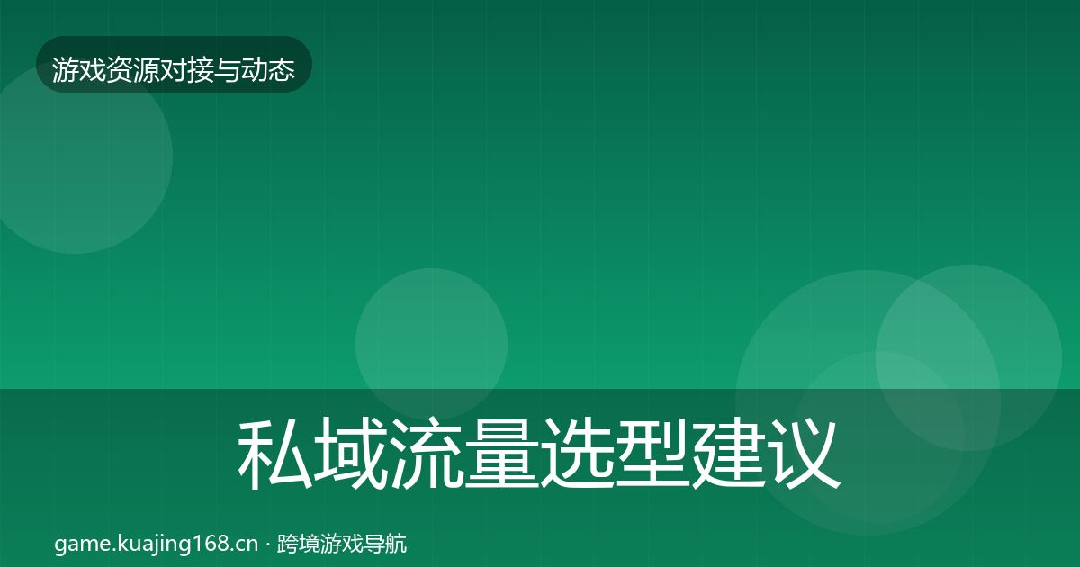 私域流量选型建议要点梳理·第2100篇