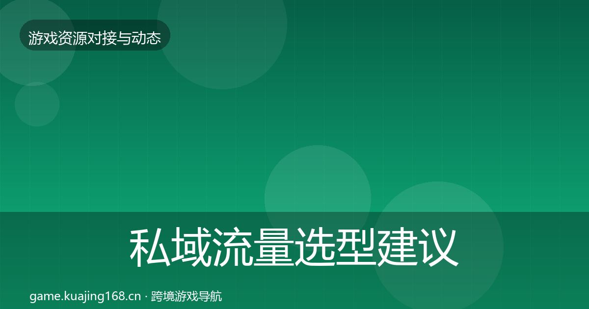 私域流量选型建议要点梳理·第2140篇