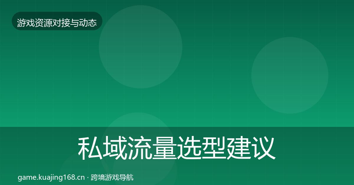 私域流量选型建议要点梳理·第2180篇