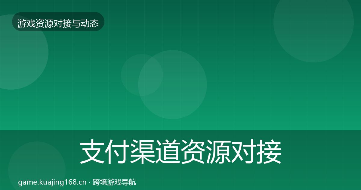 支付渠道资源对接指南全攻略·第2203篇