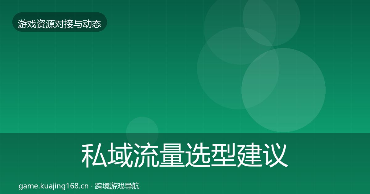 私域流量选型建议要点梳理·第2220篇