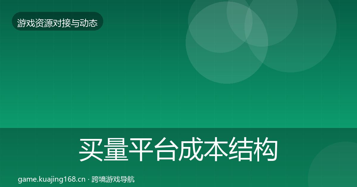 买量平台成本结构分析要点梳理·第2226篇
