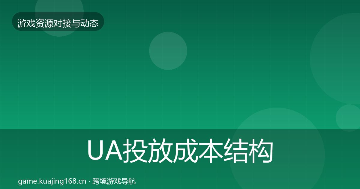 UA投放成本结构分析入门到进阶·第2229篇