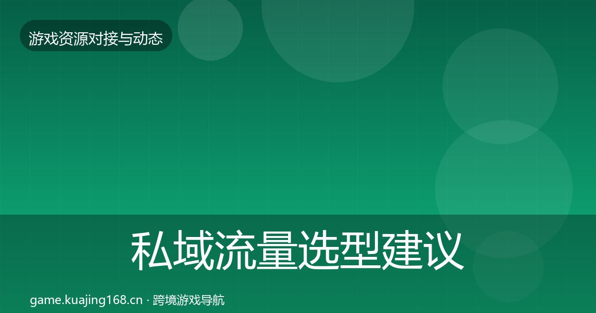 私域流量选型建议要点梳理·第2260篇