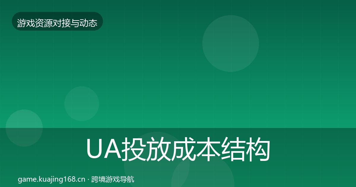 UA投放成本结构分析入门到进阶·第2269篇