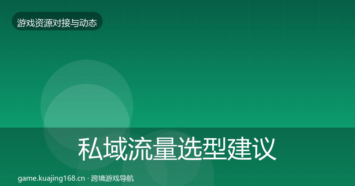 私域流量选型建议要点梳理·第2340篇