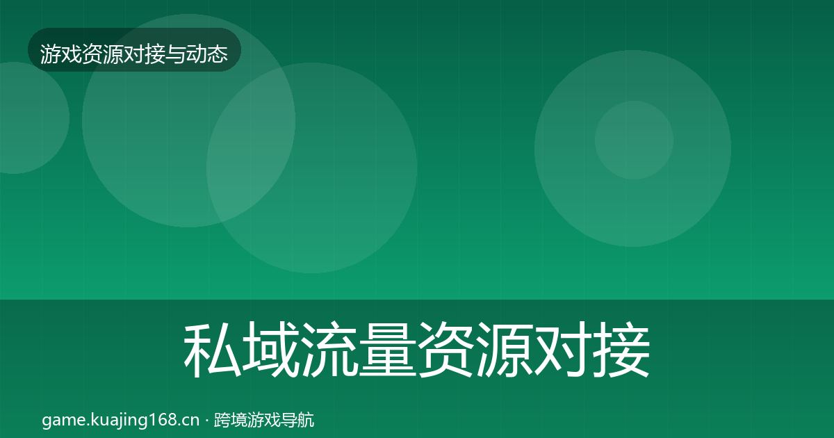 私域流量资源对接指南要点梳理·第2365篇