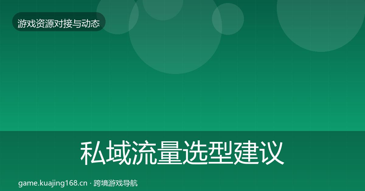 私域流量选型建议要点梳理·第2380篇